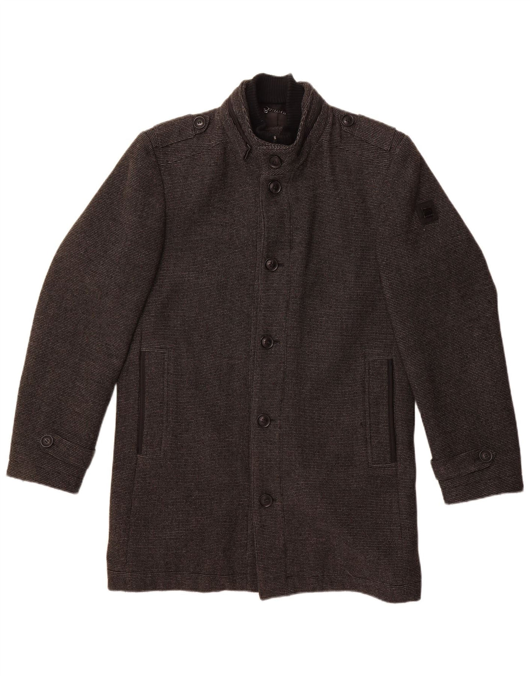 Engbers Herren-Militärmantel, EU 50, großes graues Polyester