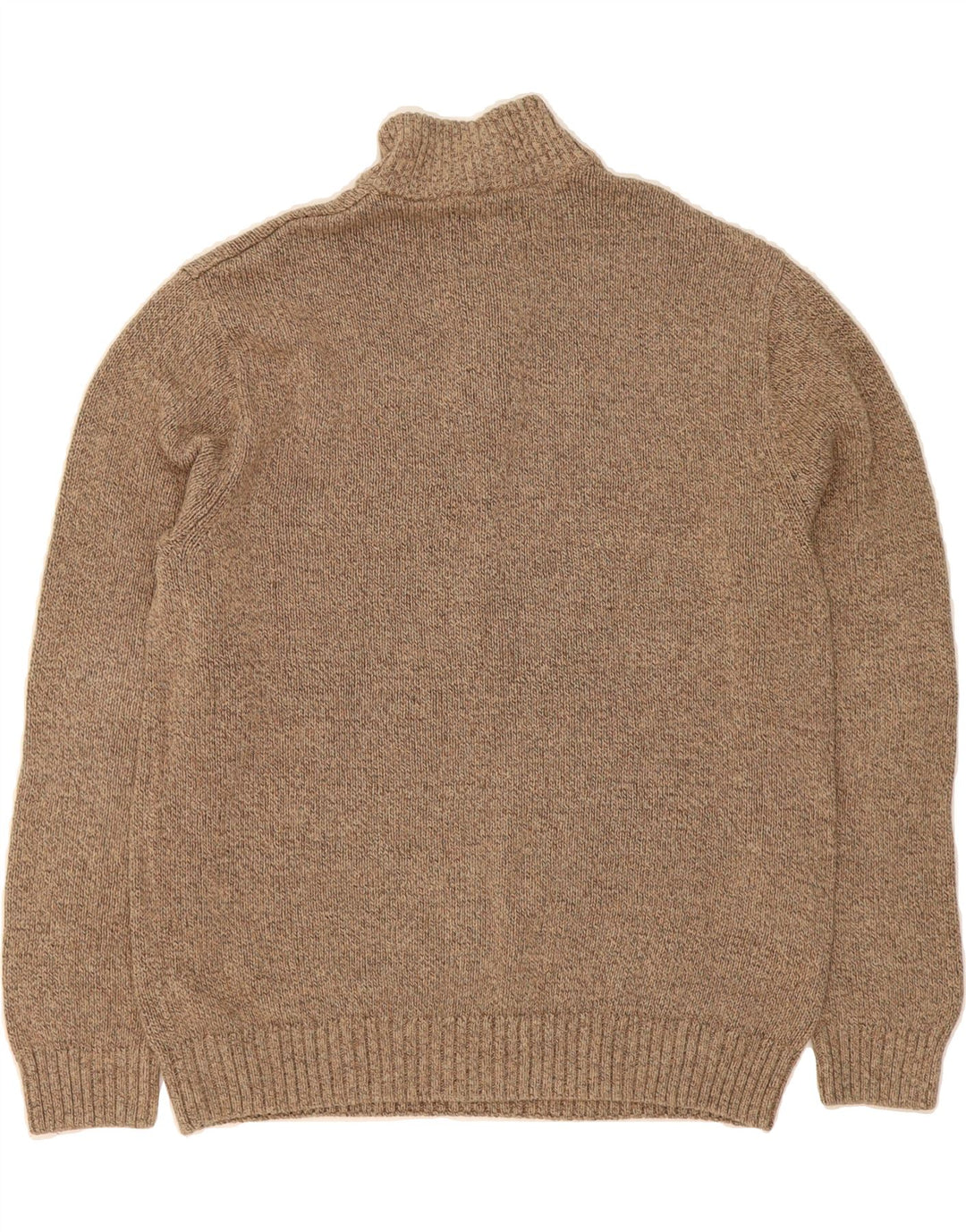 CHAPS Mens Button Neck Jumper Sweater XL Brown Cotton Vintage Chaps and Second-Hand Chaps from Messina Hembry 