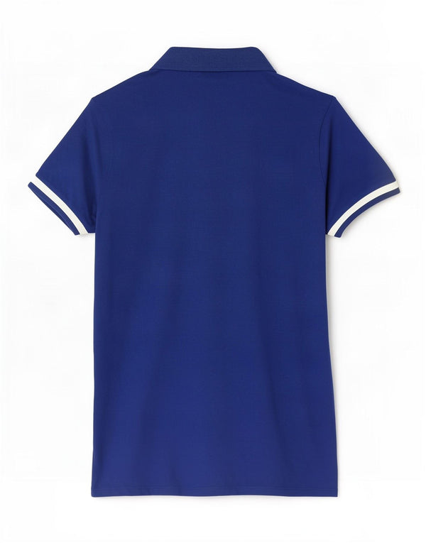 Armani Jeans Herren-Poloshirt, groß, blaue Colourblock-Baumwolle