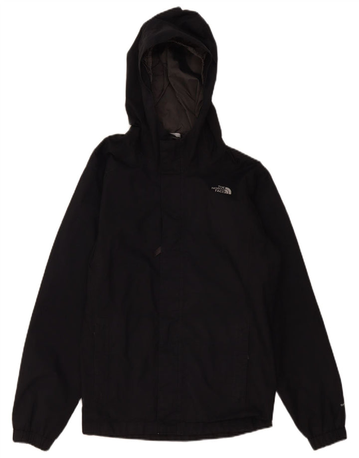 The North Face Jungen-Regenjacke mit Kapuze, 11–12 Jahre, groß, schwarzes Polyester