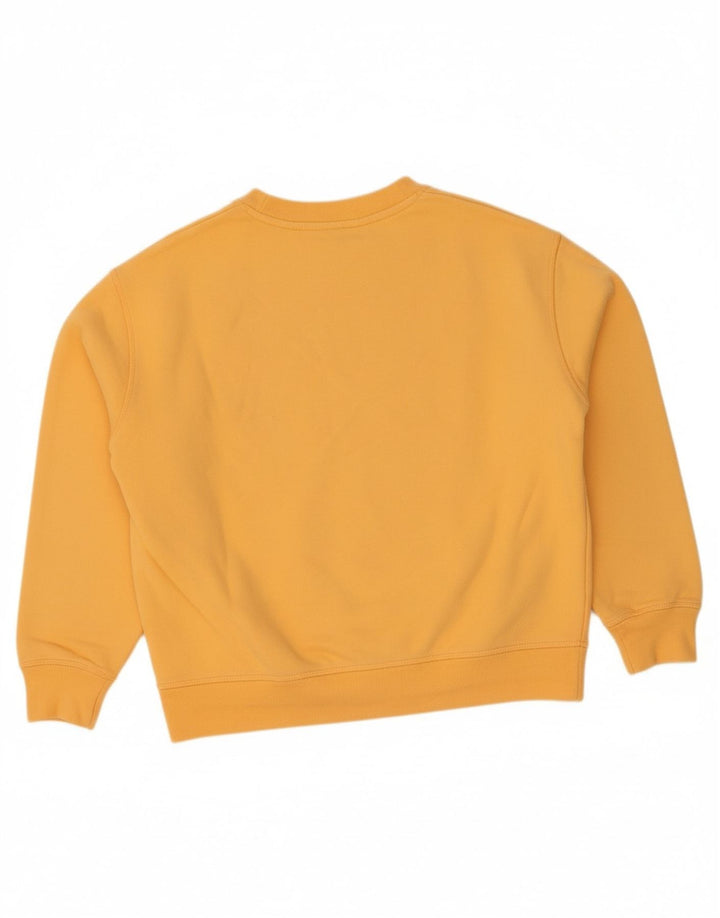 LEVI'S Womens Oversized Sweatshirt Jumper UK 10 Small Yellow Cotton