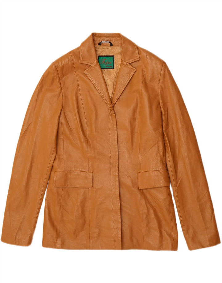 VINTAGE Womens Leather Jacket IT 48 XL Brown Leather Vintage Vintage and Second-Hand Vintage from Messina Hembry 