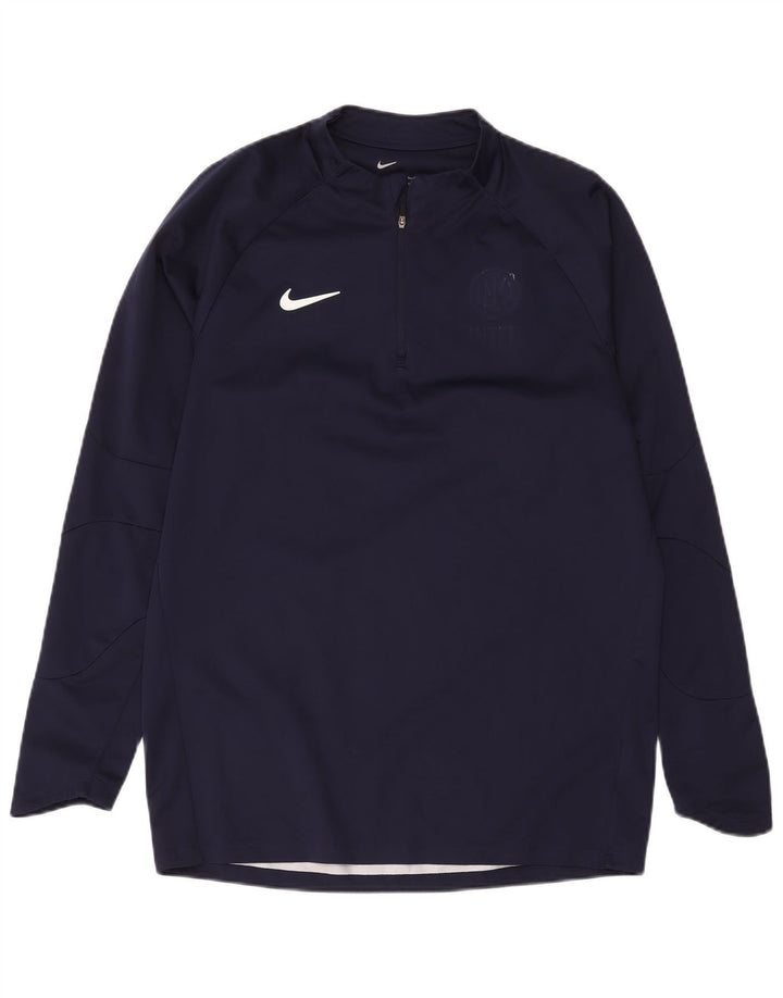 Nike Herren Inter Mailand Grafik-Pullover-Trainingsanzug-Oberteil, Größe L, Marineblau