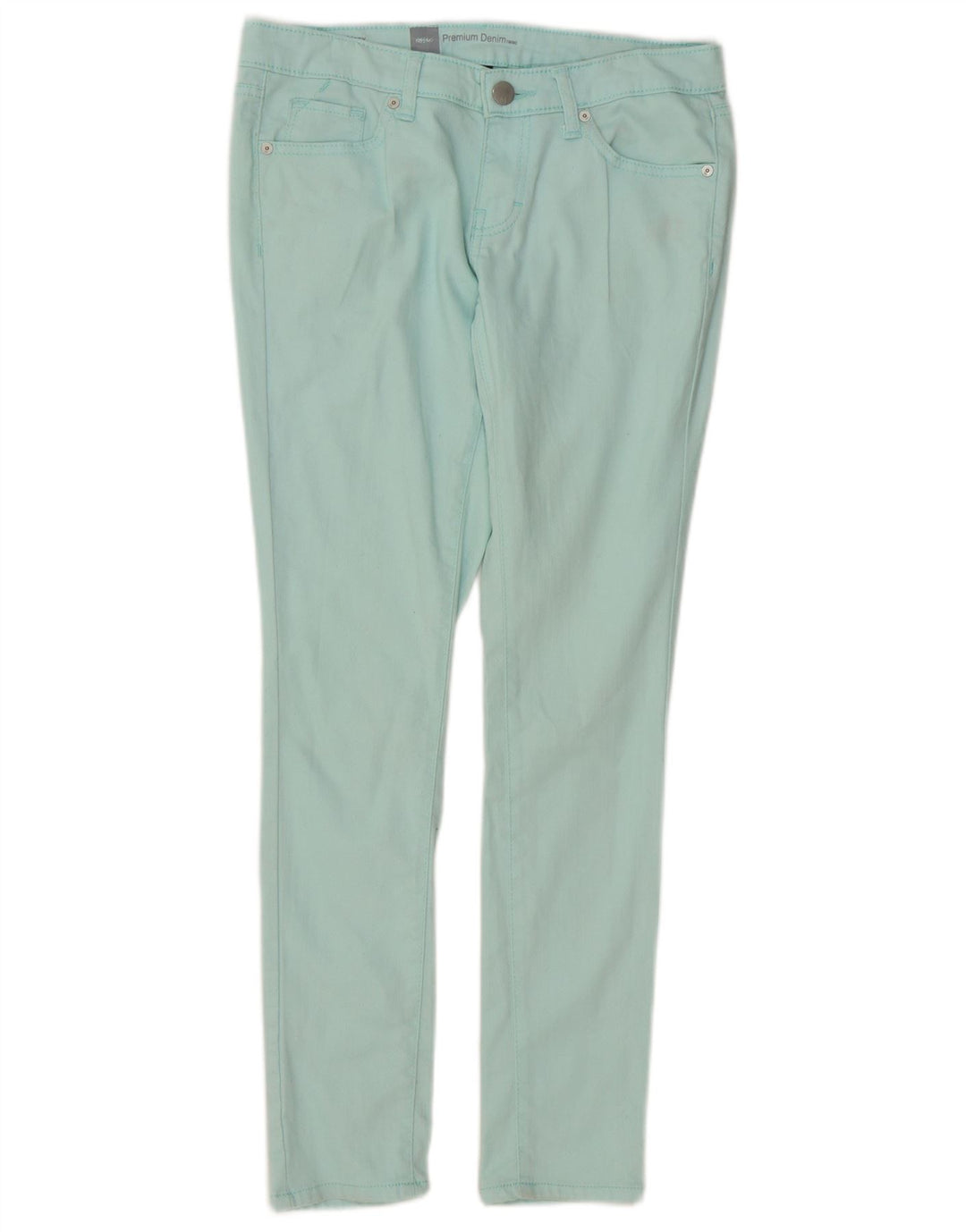 MOSSIMO Womens Skinny Jeans US 4 Small W32 L29 Turquoise Cotton