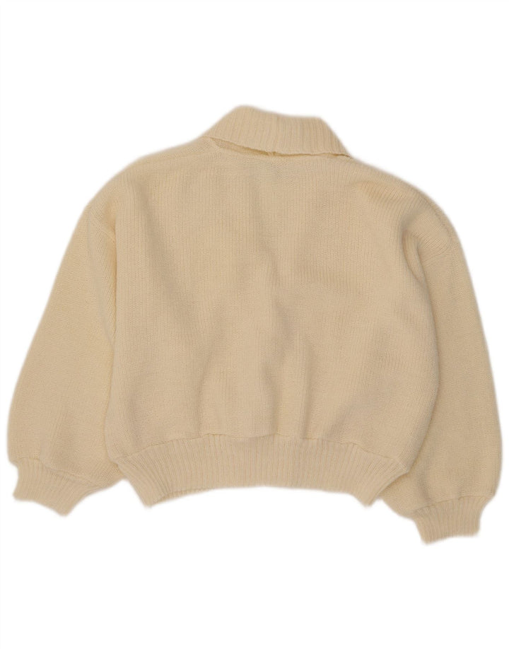 Creation Damen-Strickjacke in Übergröße, Größe 40, klein, gebrochenes Weiß, Acryl