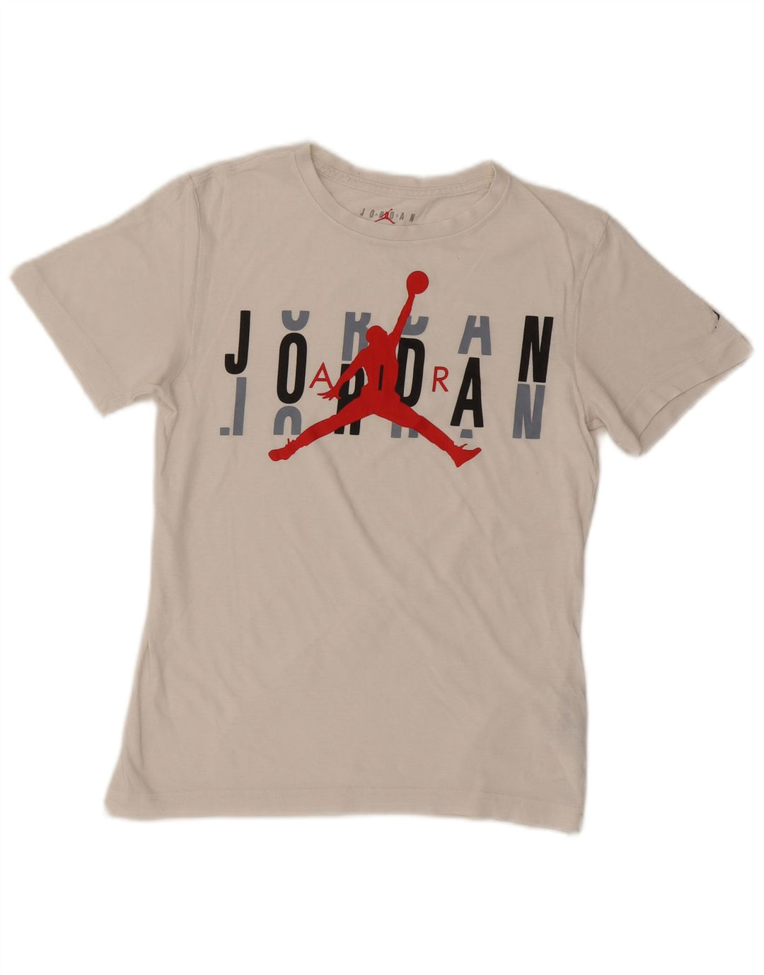 JORDAN Jungen-T-Shirt mit Grafik, 12–13 Jahre, Größe L, weiße Baumwolle