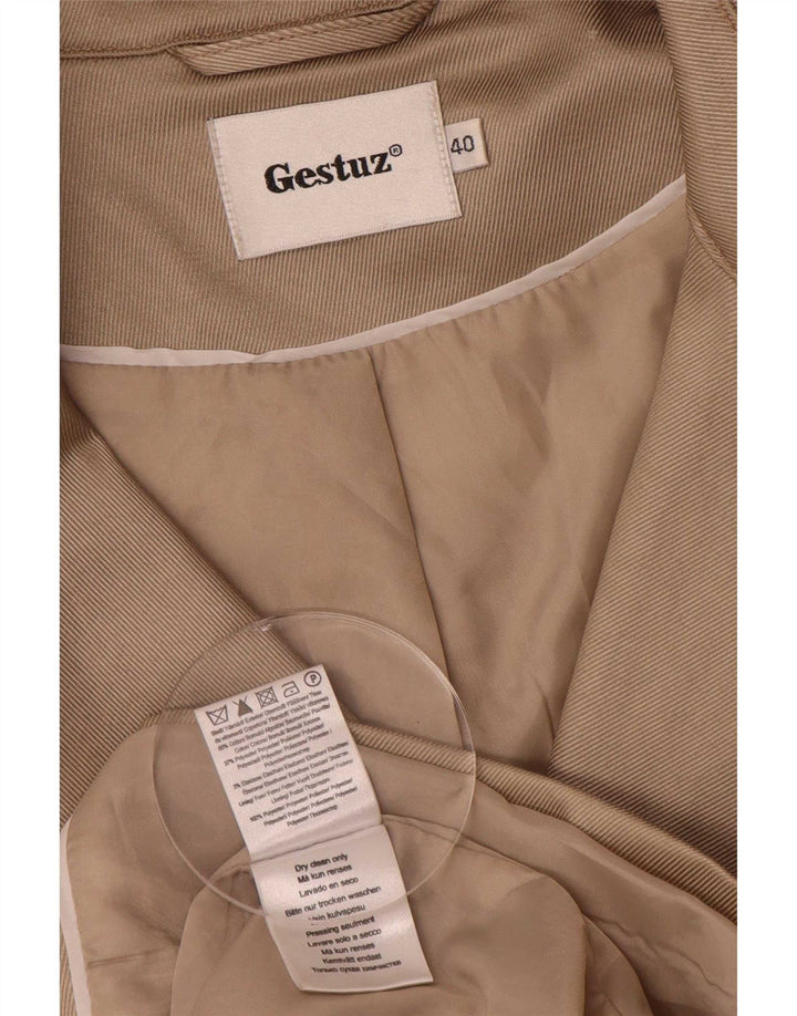 Gestuz Damen Trenchcoat EU 40 Mittelbeige Baumwolle