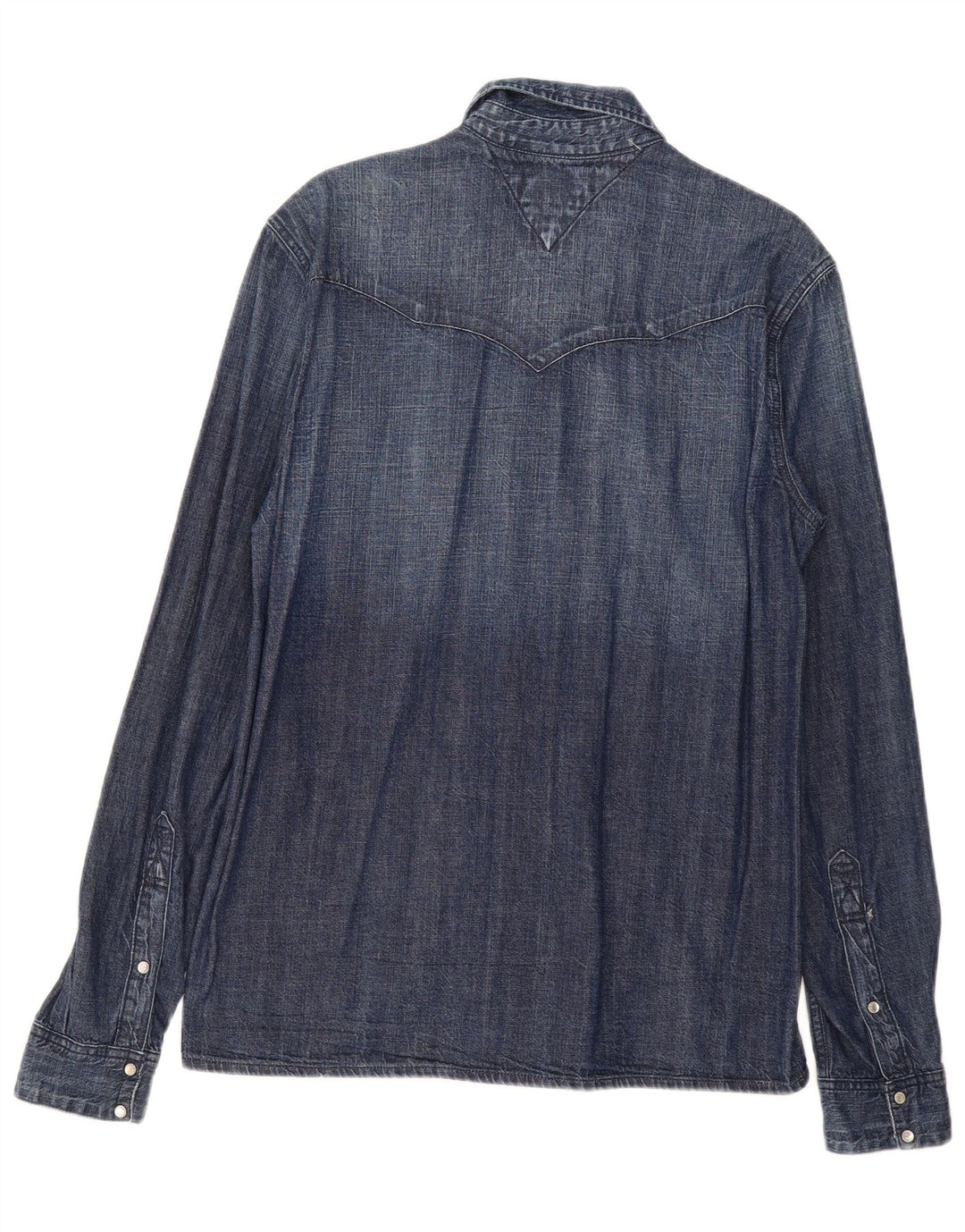 TOMMY HILFIGER Herren Jeanshemd Große marineblaue Baumwolle