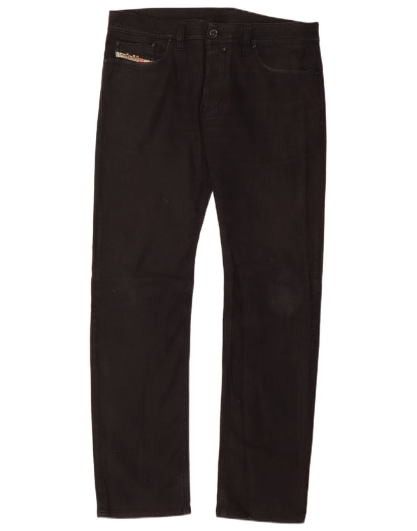 Diesel Herren Slim Jeans W34 L34 Schwarze Baumwolle
