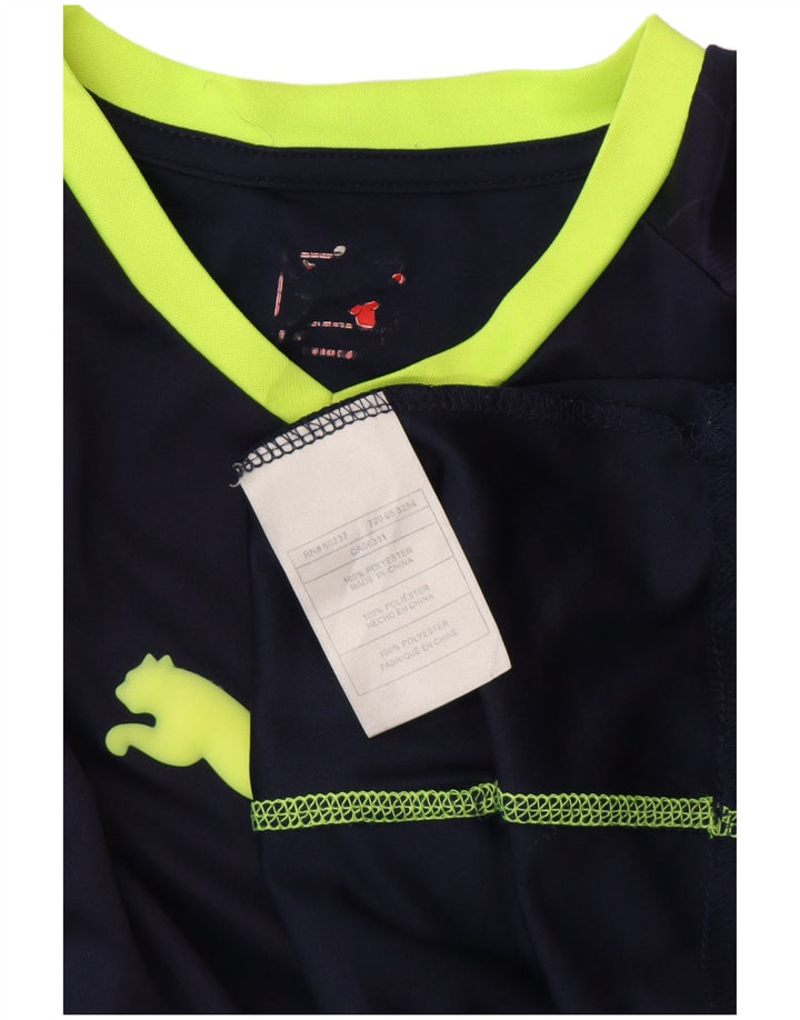 PUMA Damen Grafik T-Shirt Top Medium Marineblau Polyester