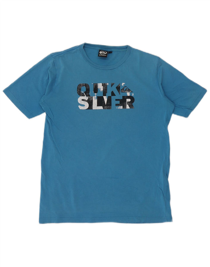 QUIKSILVER Grafik-T-Shirt für Jungen, 13–14 Jahre, blaue Baumwolle