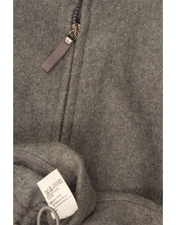 Marks & Spencer Damen-Fleecejacke in Übergröße, UK 10, Größe S, Grau, Polyester
