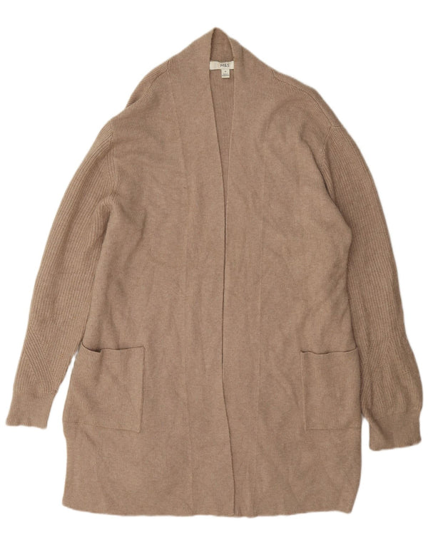 Marks & Spencer Damen Longline Open Cardigan Pullover UK 18 XL Beige