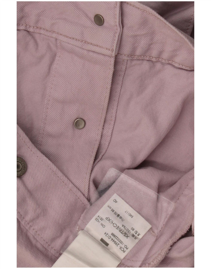 LEVI'S Damen Jeansjacke UK 6 XS Lila Baumwolle