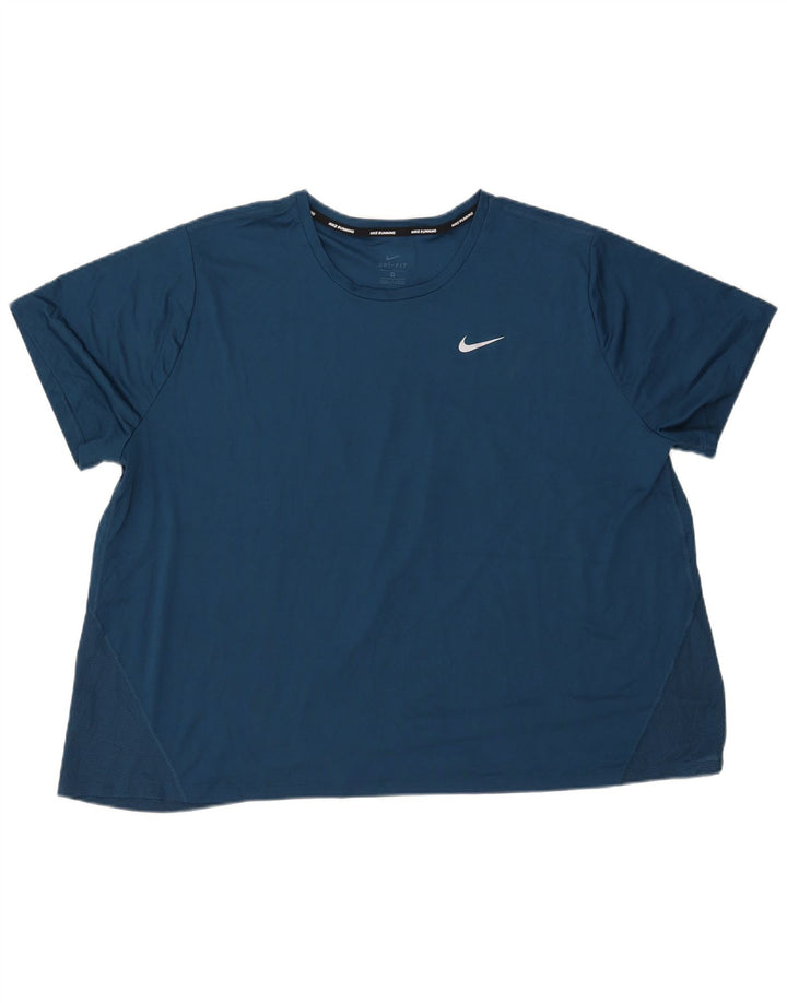 Nike Herren Dri Fit T-Shirt Top 3XL Marineblau