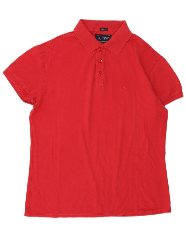 Armani Jeans Herren Muscle Poloshirt Large Rot