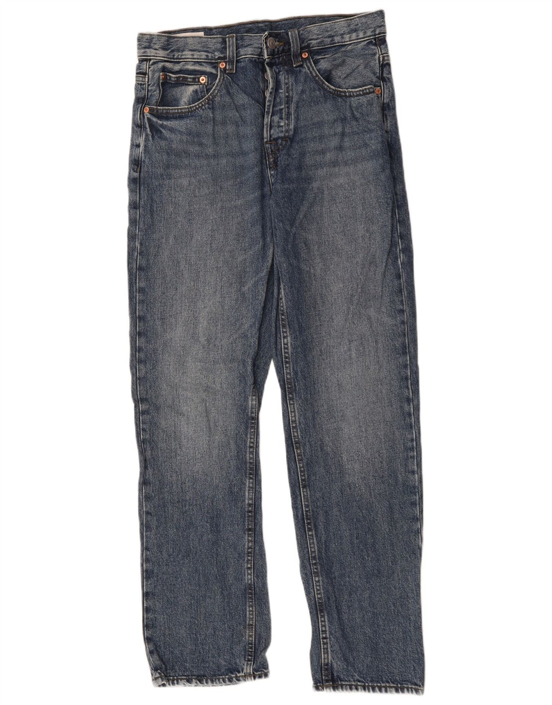 Zara Herren Straight Jeans EU 38 Small W30 L31 Blau