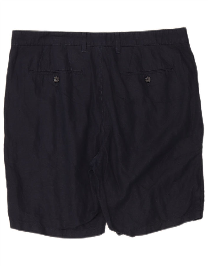 Marks & Spencer Herren-Chinoshorts, W36, groß, marineblau, Flachs