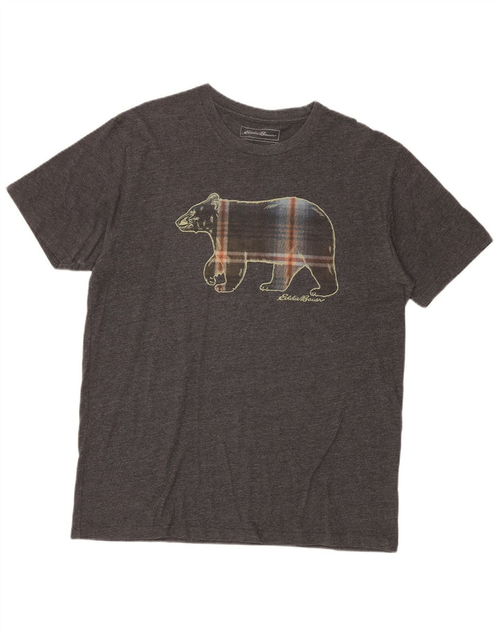 Eddie Bauer Herren-T-Shirt mit Grafik, mittelgraue Baumwolle