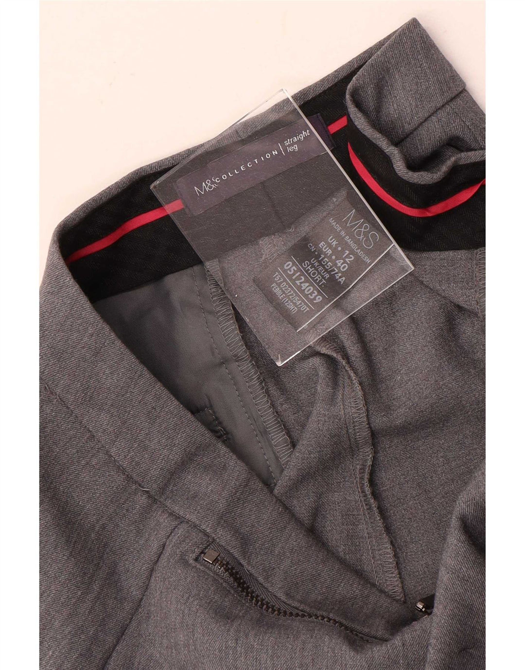 Marks & Spencer Damen gerade Anzughose UK 12 Medium W30 L28 Grau