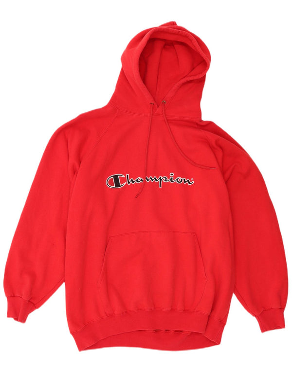 Champion Herren-Kapuzenpullover mit Grafik, 2XL, rote Baumwolle