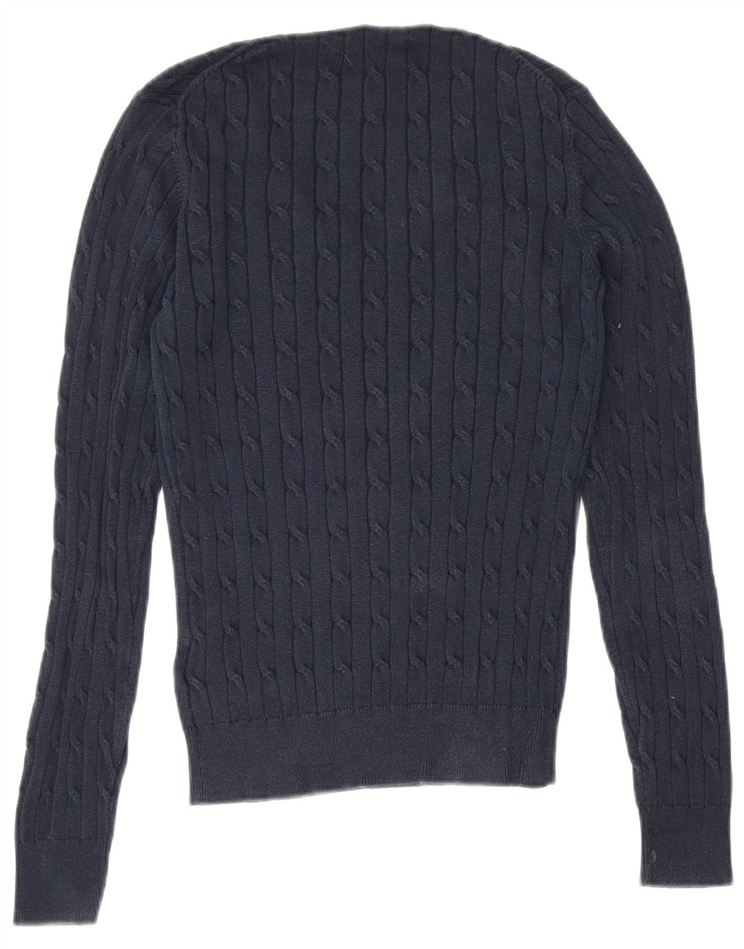 Gant Herren-Pullover mit V-Ausschnitt, Größe S, marineblaue Baumwolle