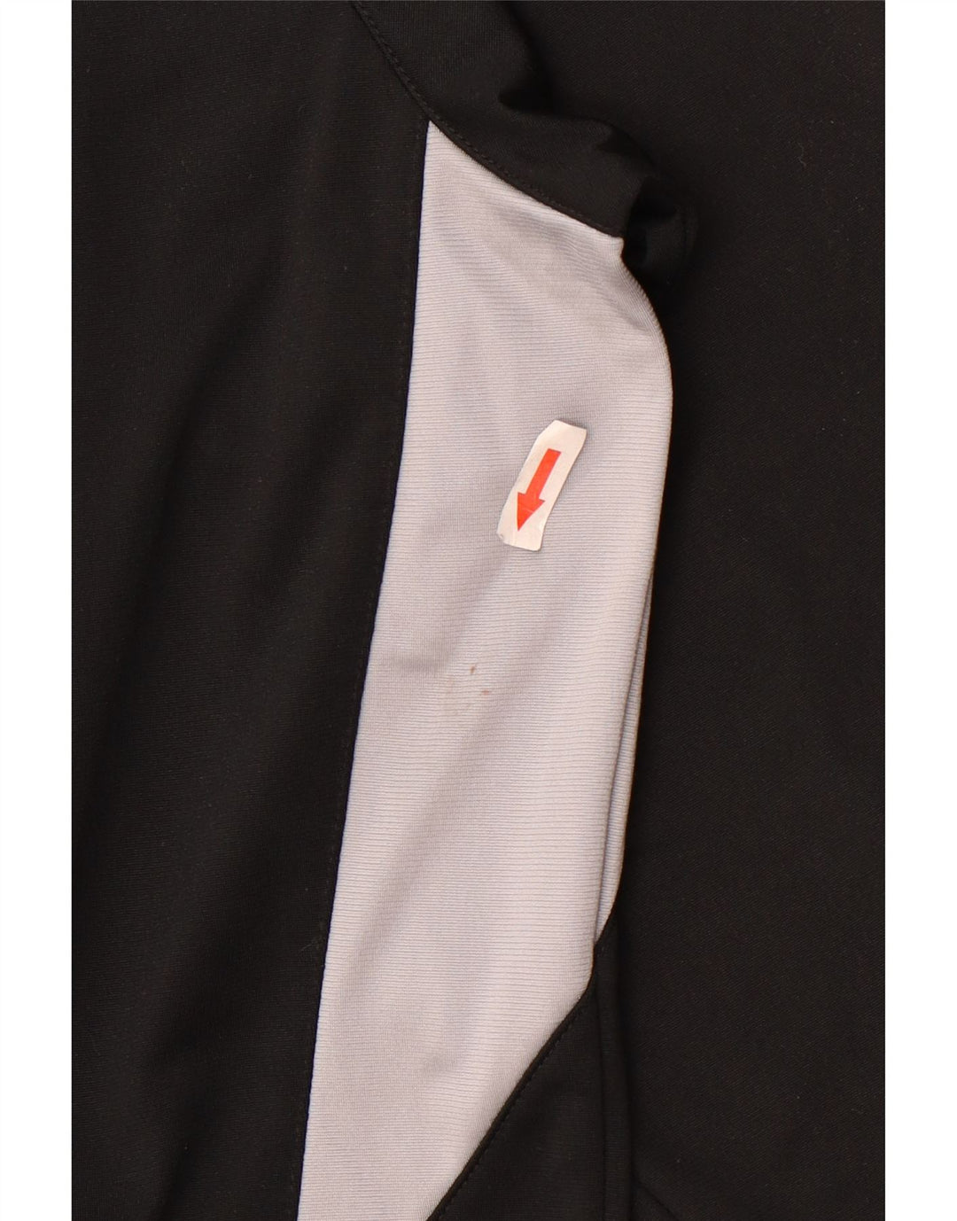 Adidas Herren-Trainingsanzugoberteil, UK-Größe 42/44, großes schwarzes Colourblock-Polyester