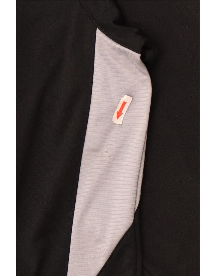 Adidas Herren-Trainingsanzugoberteil, UK-Größe 42/44, großes schwarzes Colourblock-Polyester