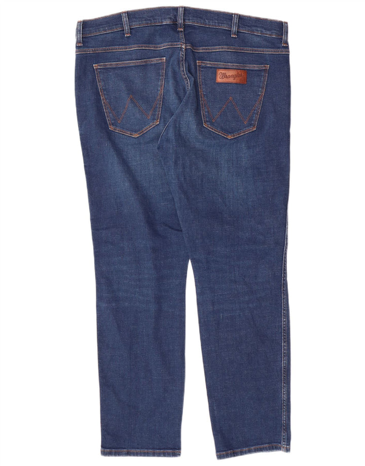 WRANGLER Herren Larston Slim Tapered Jeans W38 L32 Blaue Baumwolle