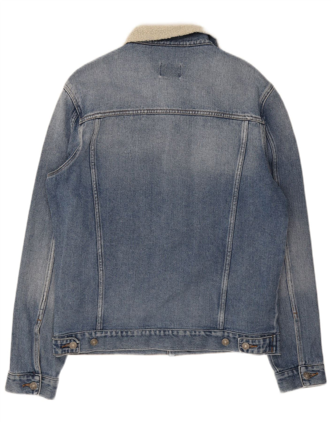 Lee Herren-Jeansjacke „Riders“, UK 40, Größe L, Blau, Colourblock-Baumwolle