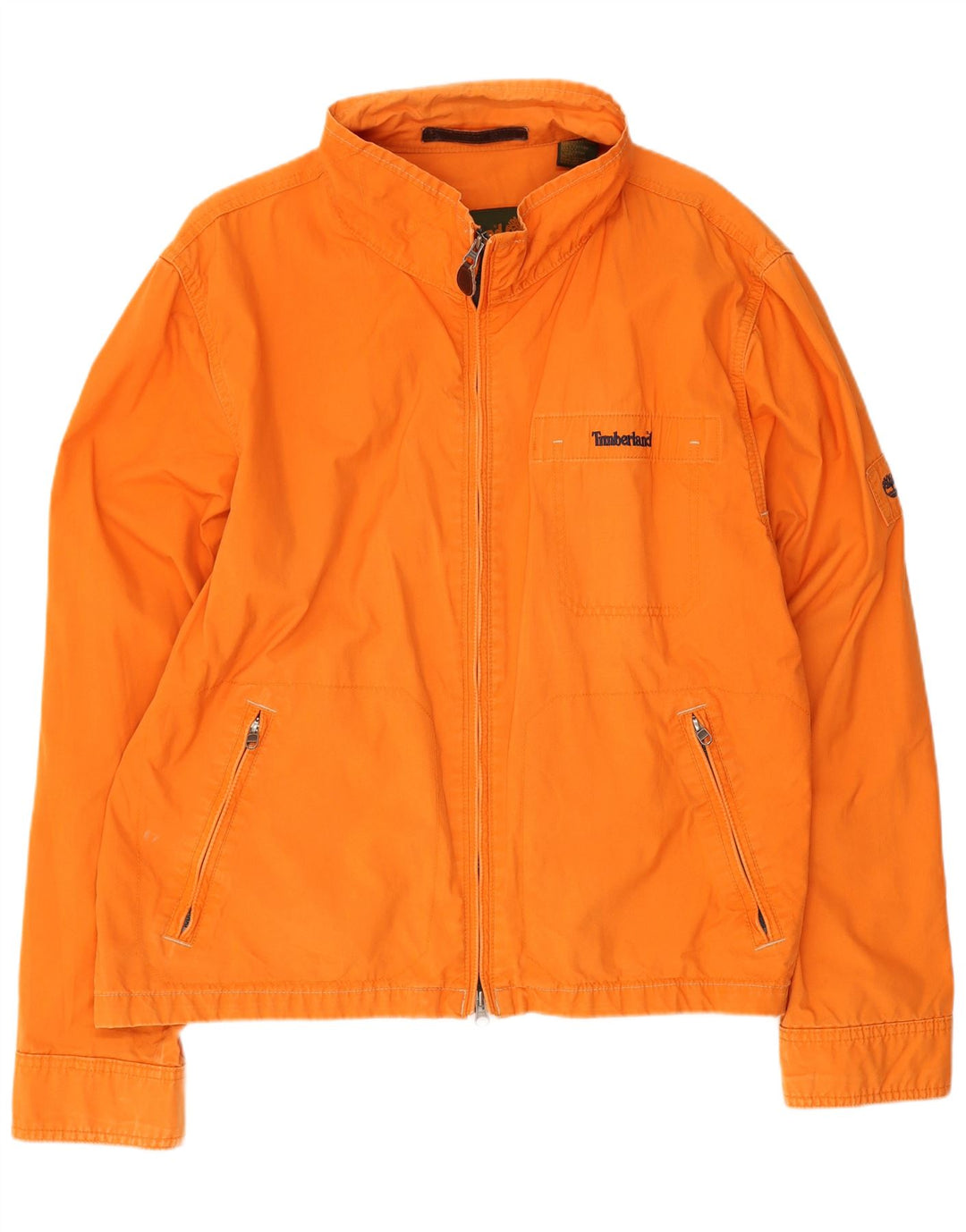 Timberland Herren Bomberjacke UK 40 Large Orange Baumwolle