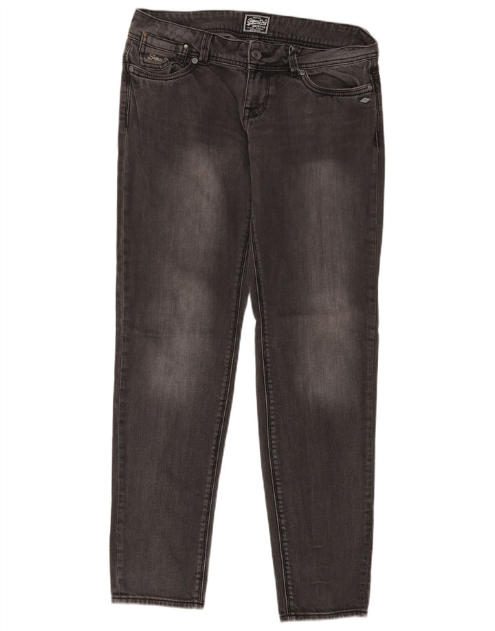 Superdry Damen Slim Jeans W29 L32 Graue Baumwolle