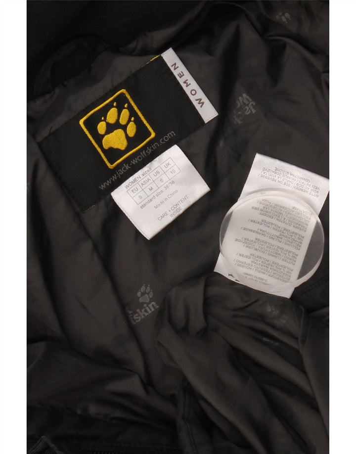 Jack Wolfskin Damen Kapuzenmantel, gepolstert, UK 10, Größe S, Schwarz, Polyester