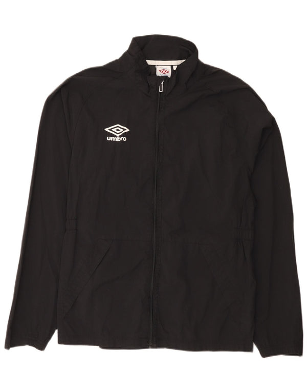 Umbro Womens Graphic Rain Jacket UK 14 Mittelschwarzes Nylon