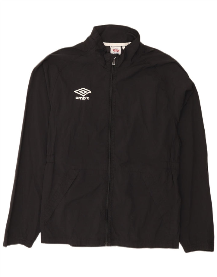 Umbro Womens Graphic Rain Jacket UK 14 Mittelschwarzes Nylon