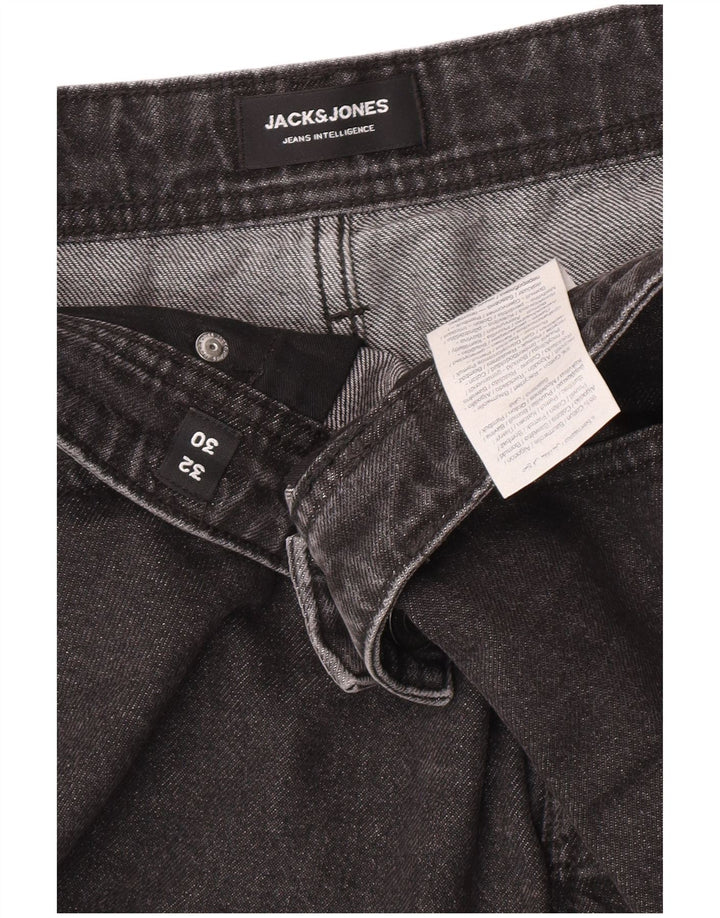 Jack & Jones Herren Straight Jeans W32 L27 Graue Baumwolle
