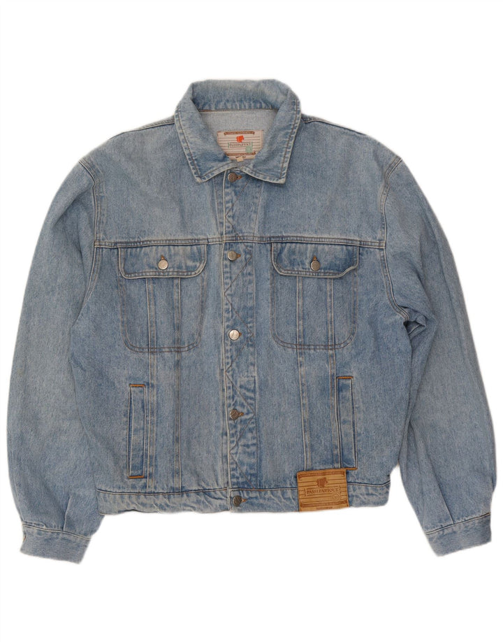 Vintage Herren Jeansjacke UK 40 Groß Blau