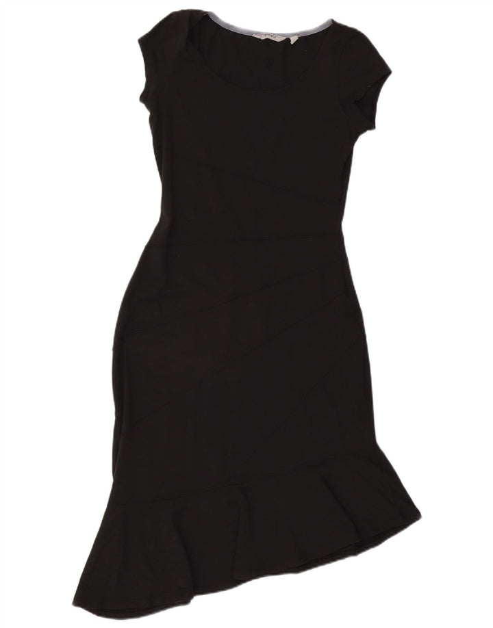 Athleta Damen Asymmetrisches Kleid UK 6 XS Schwarzes Nylon