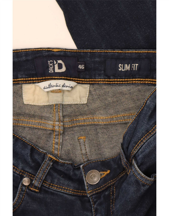 Dack's Herren Slim Jeans IT 46 Small W30 L29 Marineblau Baumwolle
