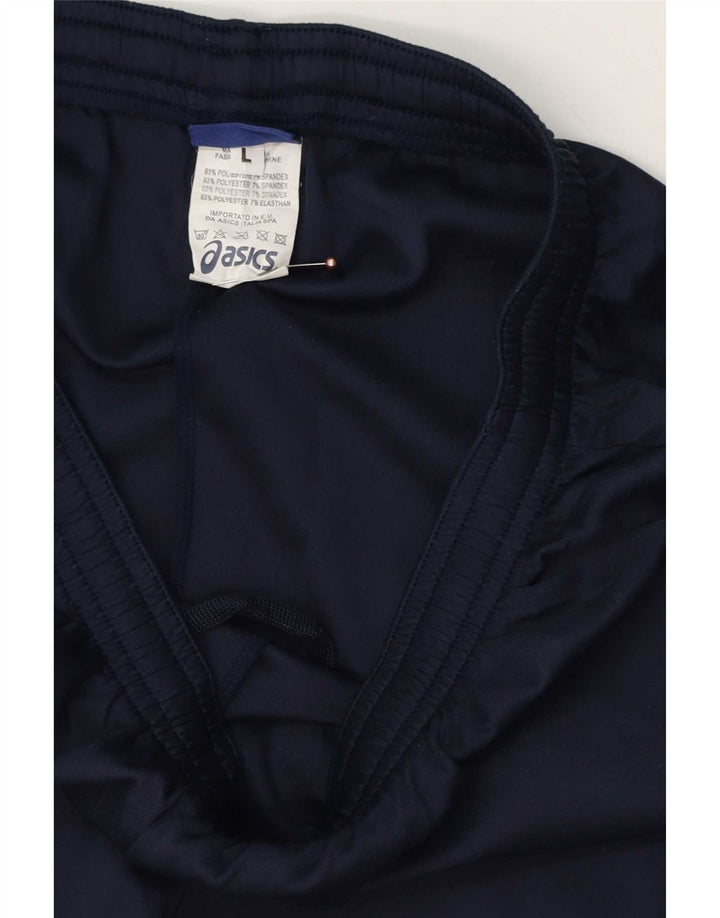 Asics Herren-Trainingshose, Jogginghose, groß, marineblau, Polyester