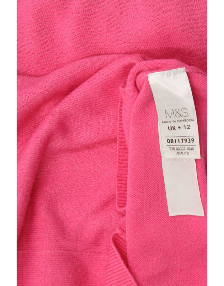 Marks & Spencer Damen-Pullover mit Rundhalsausschnitt, Gr. 12, Mittelrosa