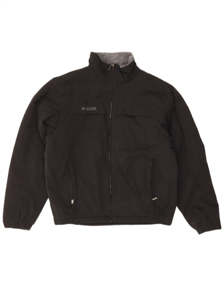 Columbia Herren-Windbreaker-Jacke, UK 38, mittlere schwarze Baumwolle