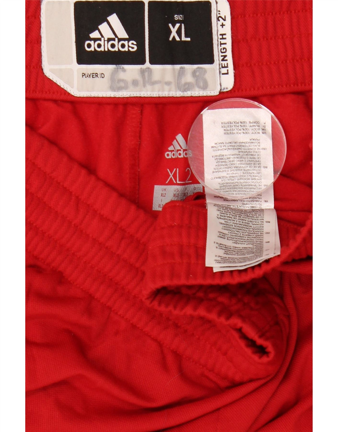 ADIDAS Herren Trainingshose 2XL Rot Polyester
