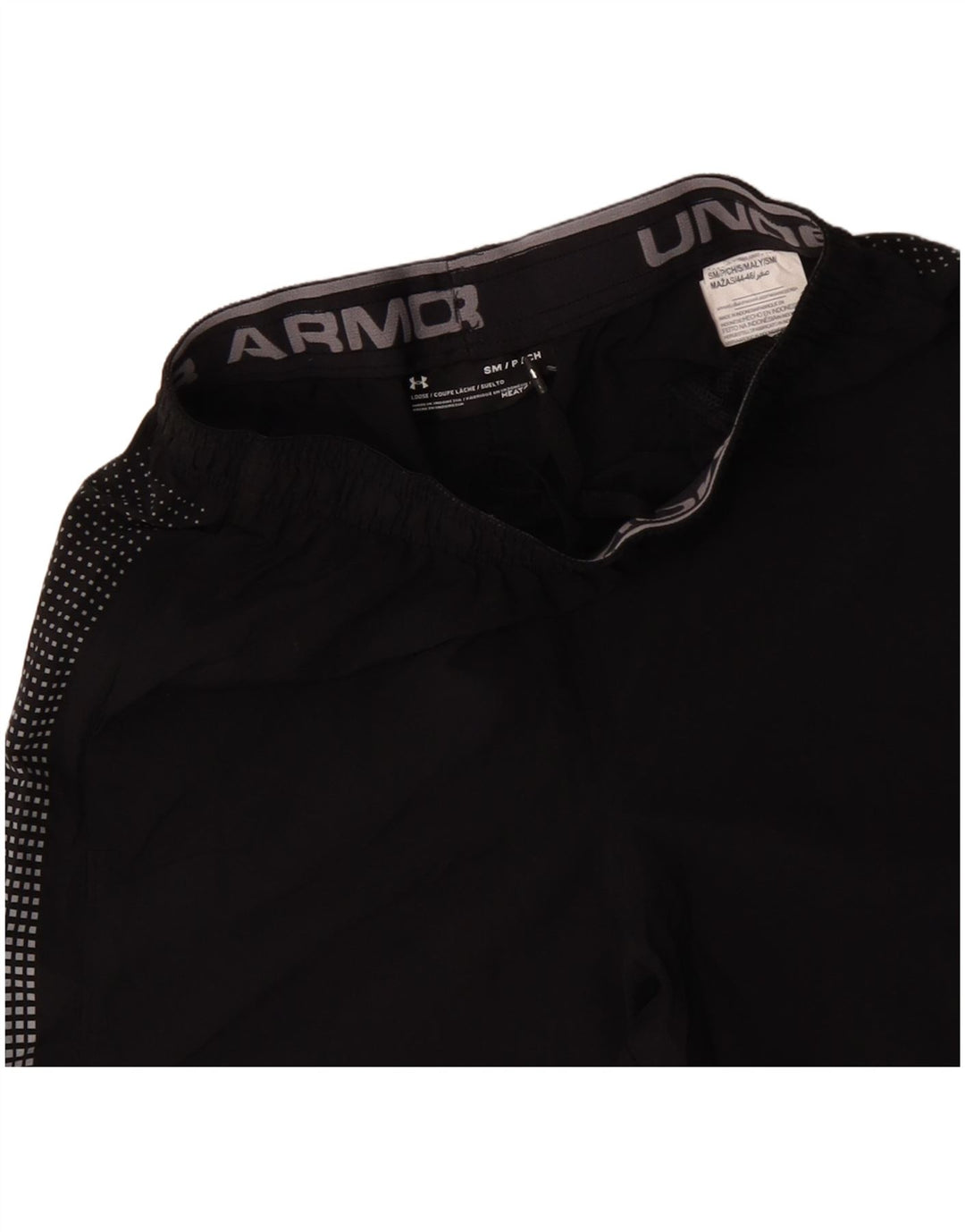 UNDER ARMOUR Herren Heat Gear Sportshorts, Größe S, schwarz geflecktes Polyester