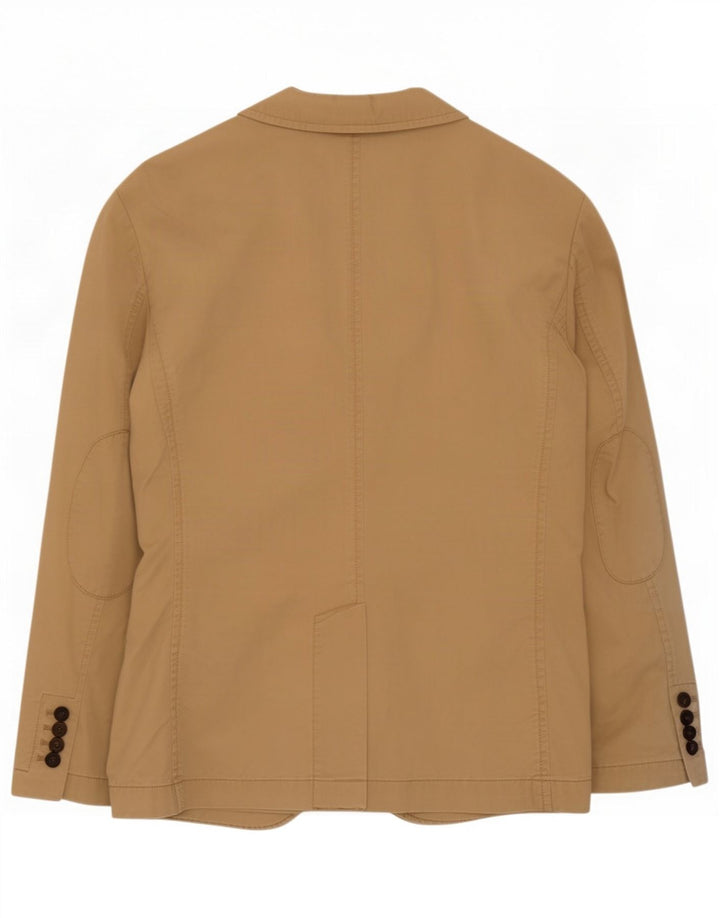Marks & Spencer Herren-Blazer mit 2 Knöpfen, UK 40, mittelbeige Baumwolle