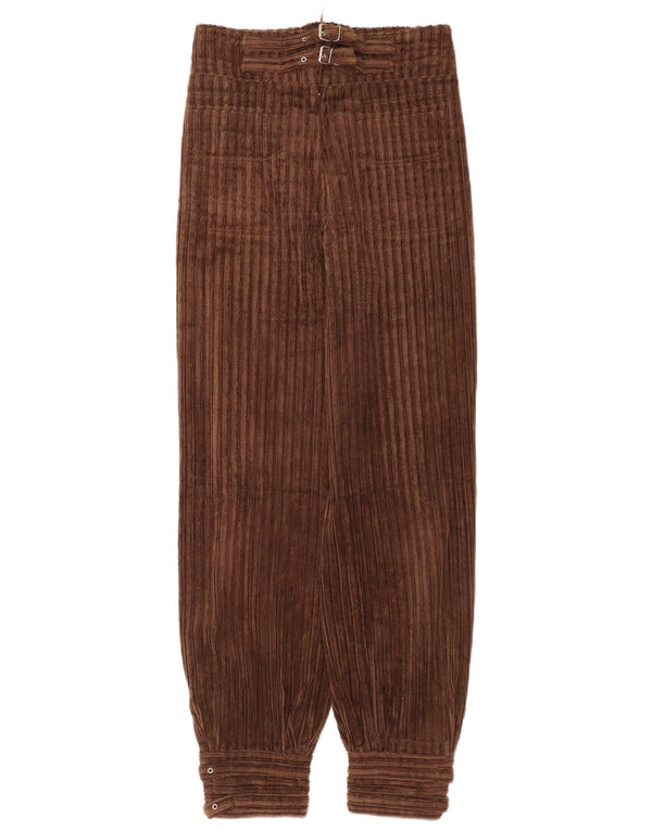 Vintage Damen Tapered Cordhose EU 38 Medium W28 L30 Braune Baumwolle