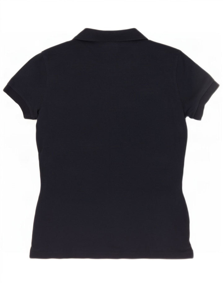Lacoste Damen-Poloshirt, Größe 38, mittelmarineblaue Baumwolle