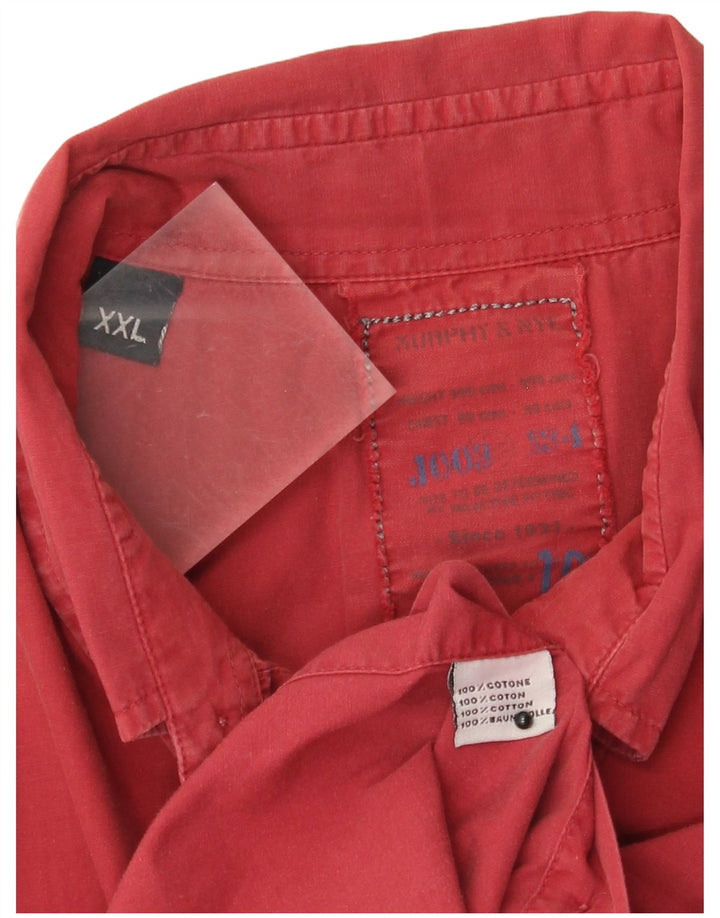 Murphy & Nye Herrenhemd 2XL, rote Baumwolle