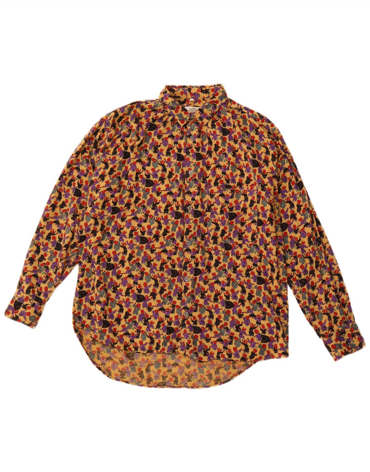 VINTAGE Herren-Hemd mit abstraktem Muster, klein, mehrfarbig