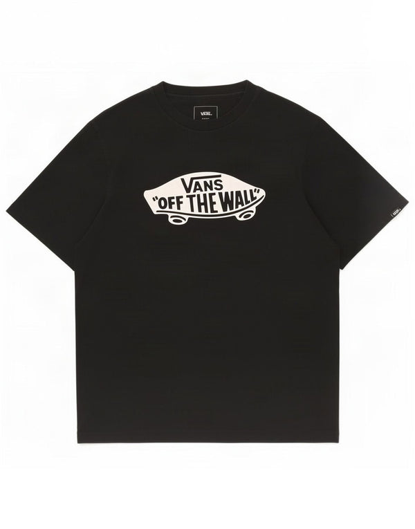 Vans Herren Custom Fit Graphic T-Shirt Top XL Schwarz Baumwolle
